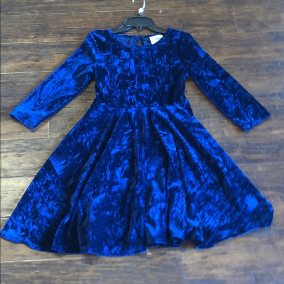dillards blue velvet dress
